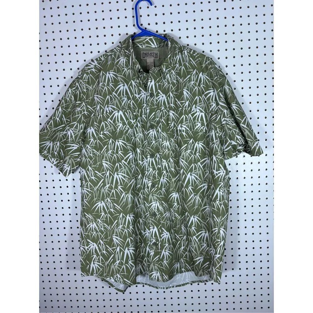 Duluth Trading Men's Action Short Sleeve Print Shirt size L